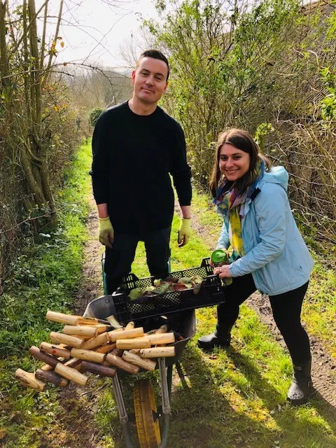 a group of people in nature
